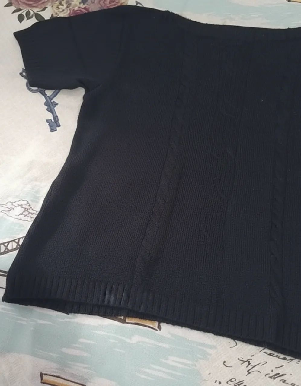 Blusa Preta Tricot - Foto 4