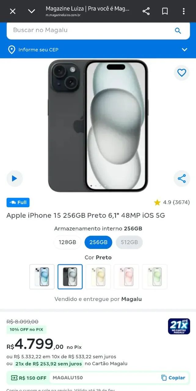 Iphone 15 258gb original - Foto 2