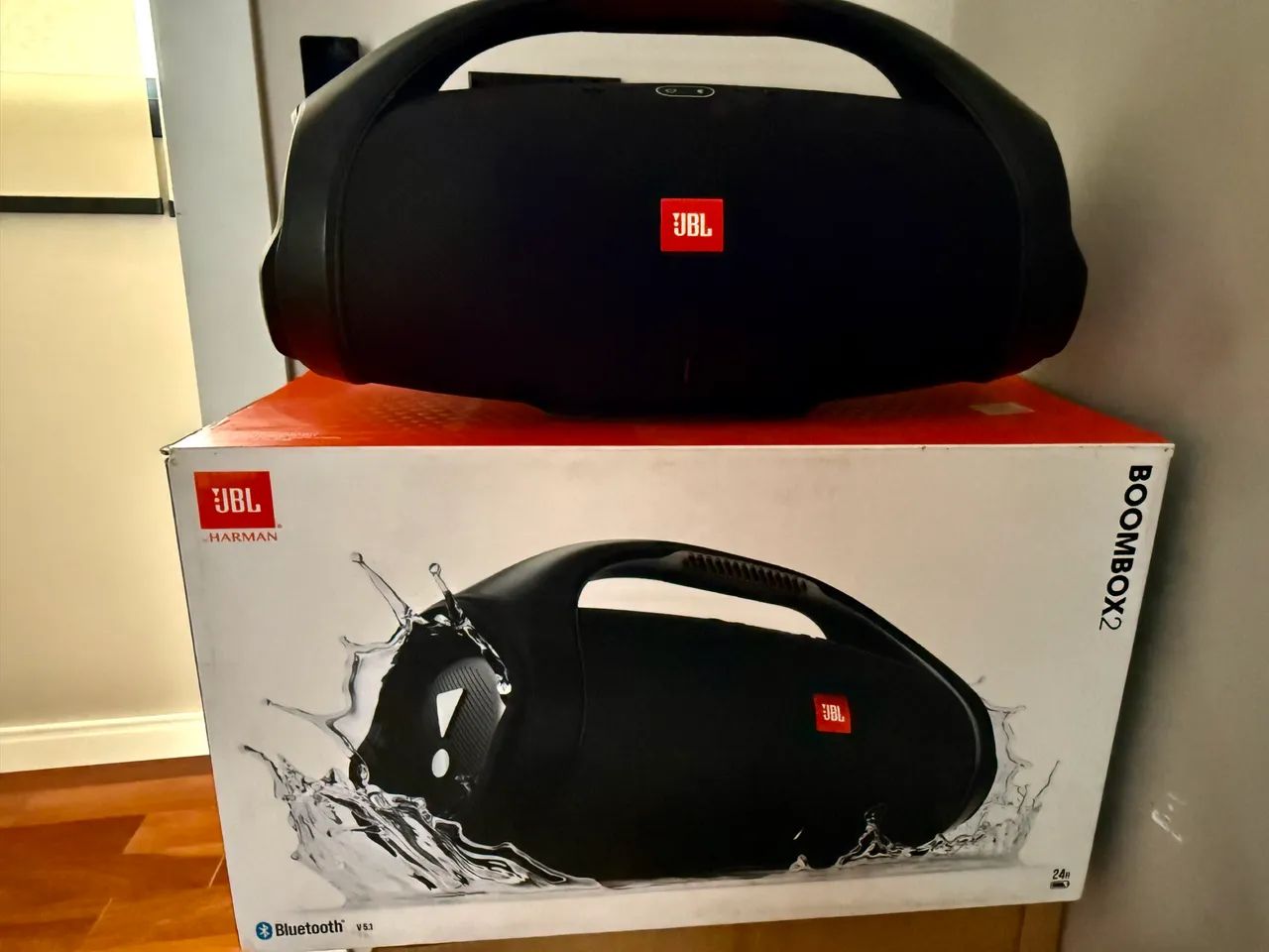 Caixa Som JBL Boombox 2 na caixa e com nota