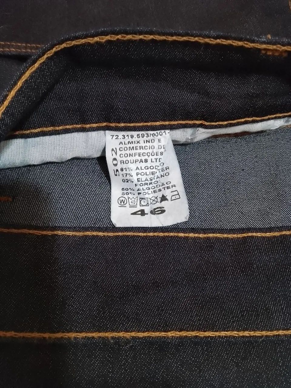 CALÇA JEANS AZUL C/ELASTANO TAMANHO 46 - Foto 3