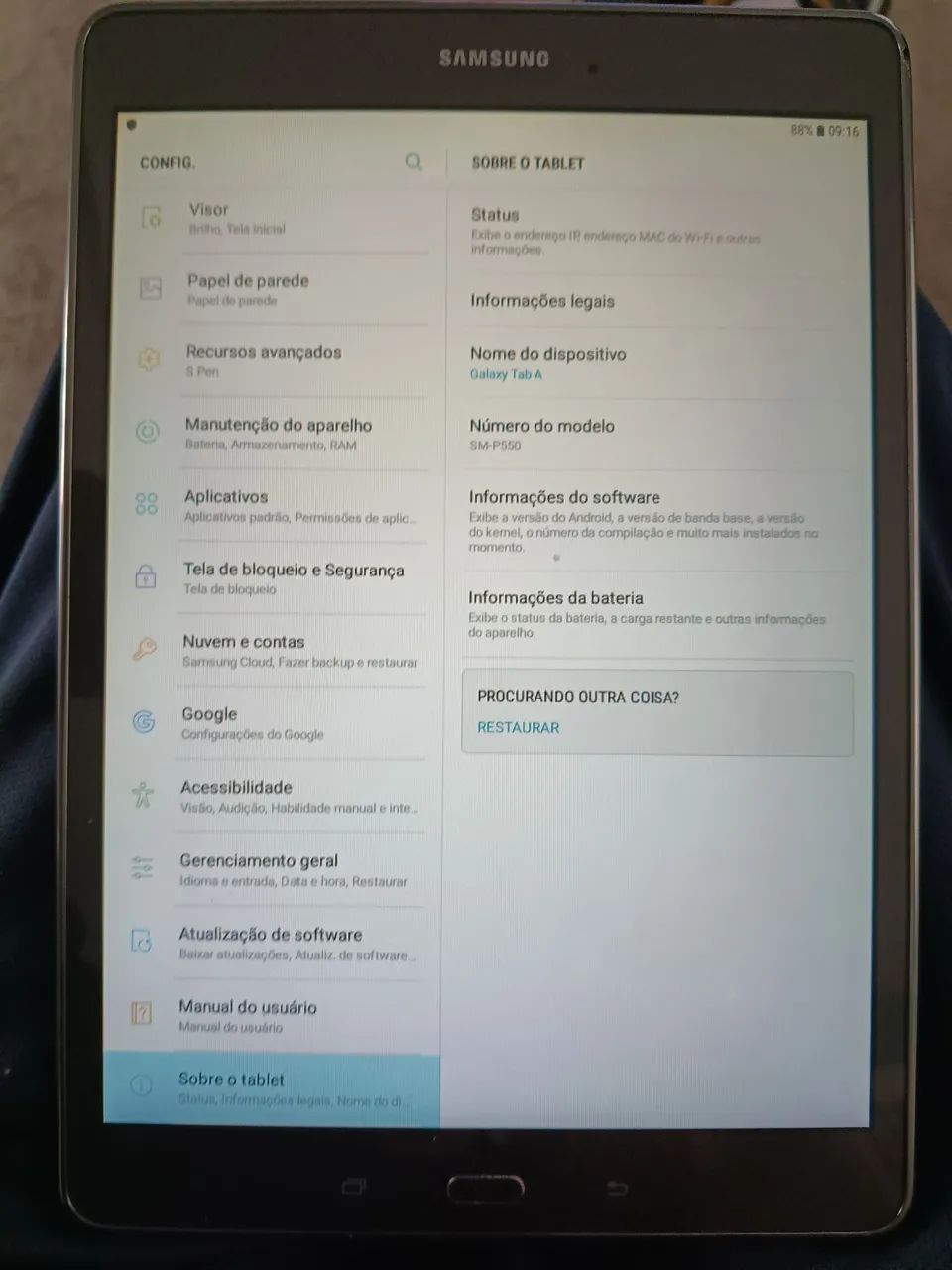 TABLET SAMSUNG GALAXY GAB A SM 550 S PEN  - Foto 5