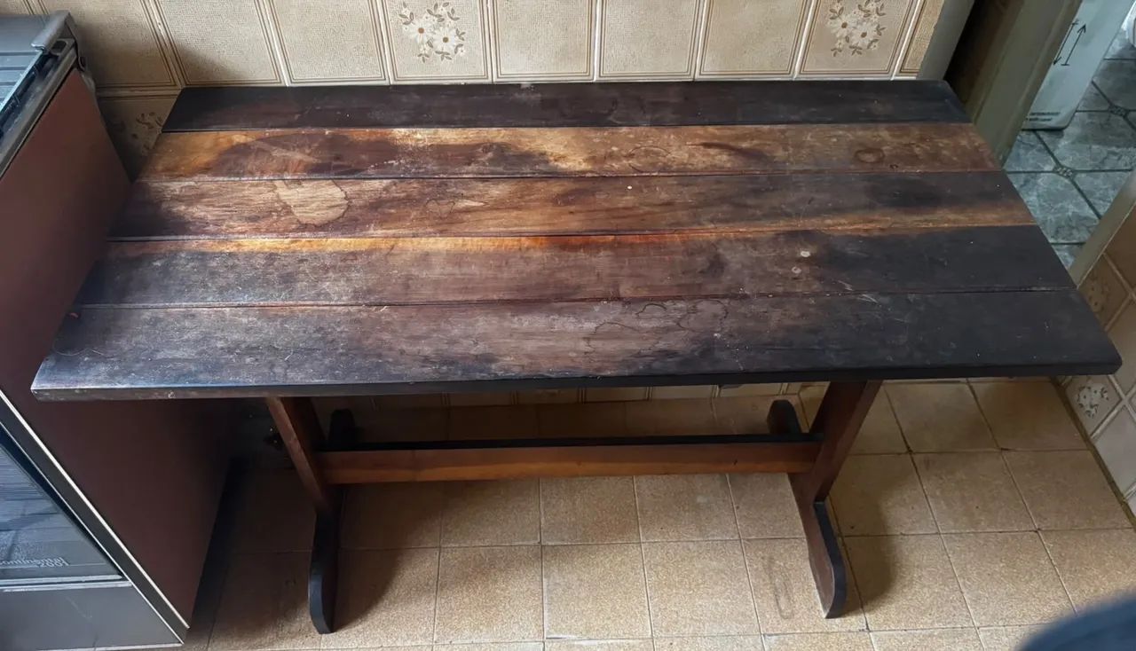 Mesa de madeira antiga  - Foto 4
