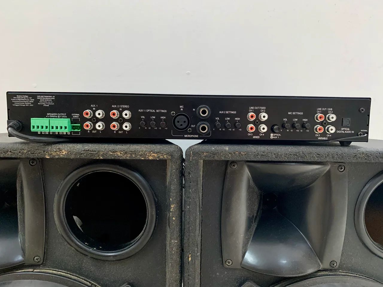 Som Profissional Completo - Frahm Slim 4500 APP + 2 Caixas 8" - Foto 3