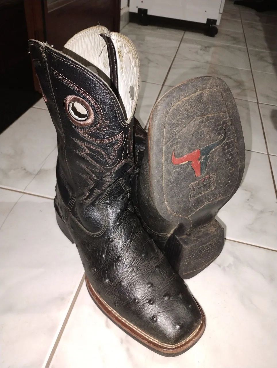 Bota Texana Couro de Avestruz Legítimo  - Foto 2