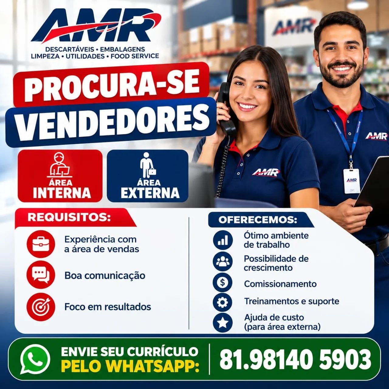 Contratamos vendedores 