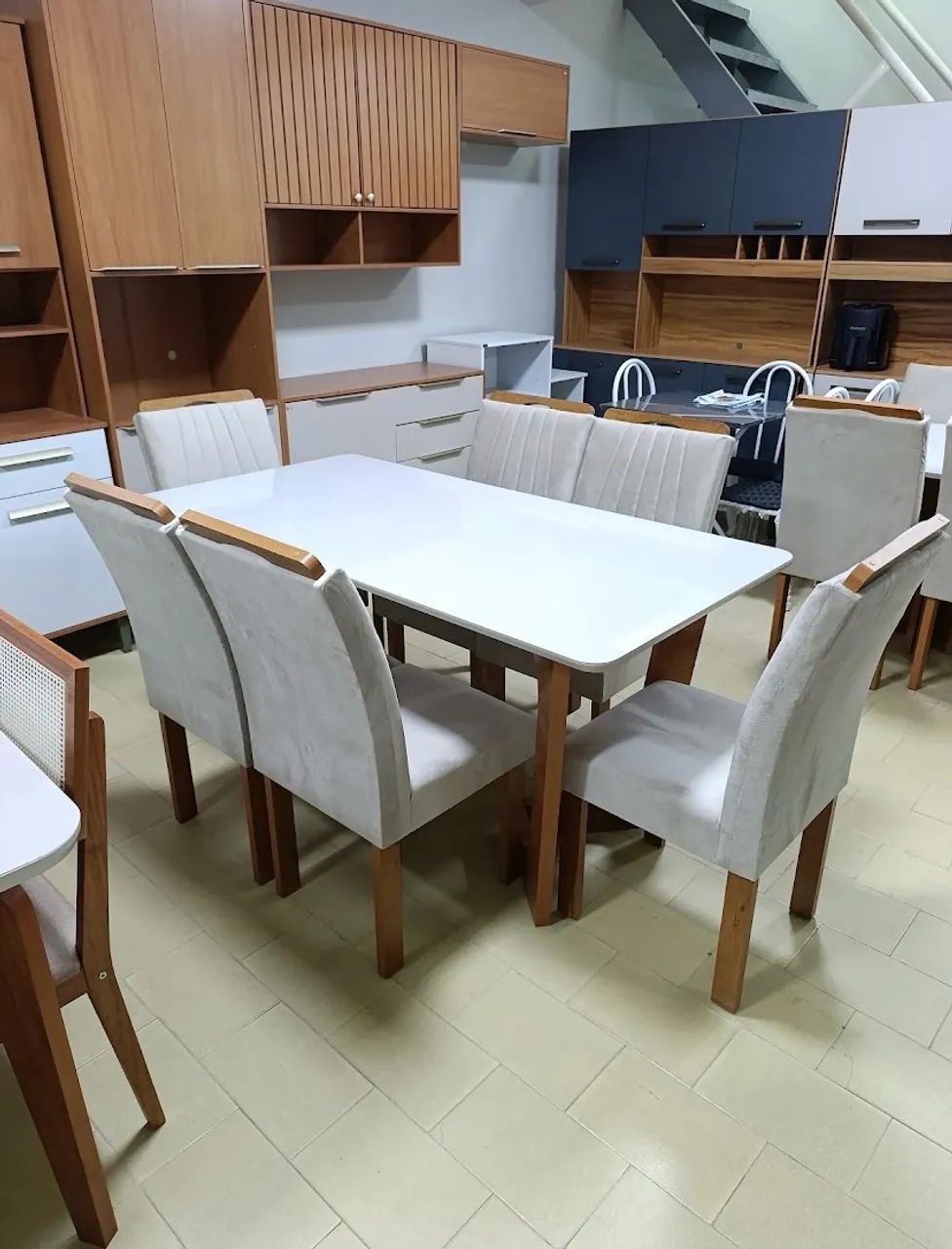 Conjunto Sala de Jantar Dubai com 6 Cadeiras - 100% MDF - Foto 2