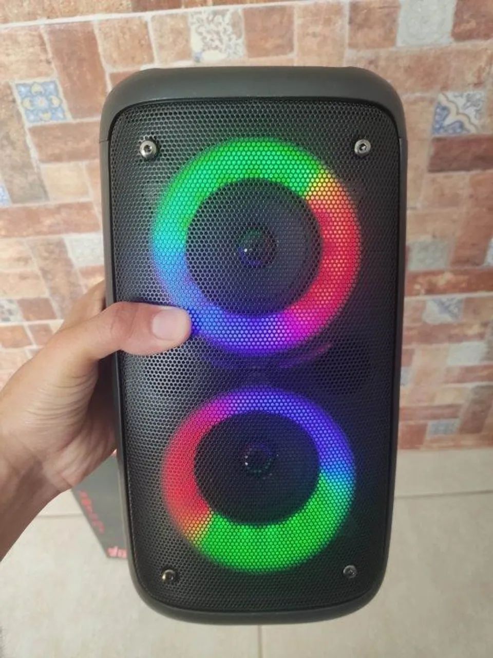 Caixa de som Bt Com RGB e Entrada Microfone - Faço entrega - Foto 3