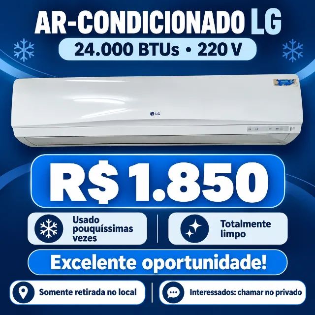 ? AR-CONDICIONADO SPLIT LG 24.000 BTUs
