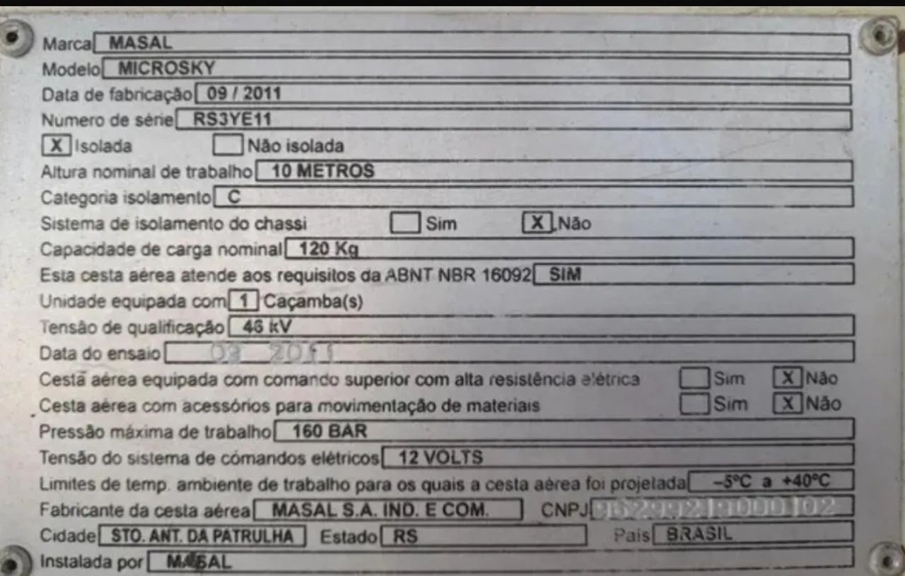 Cesto Aéreo Masal  - Foto 6