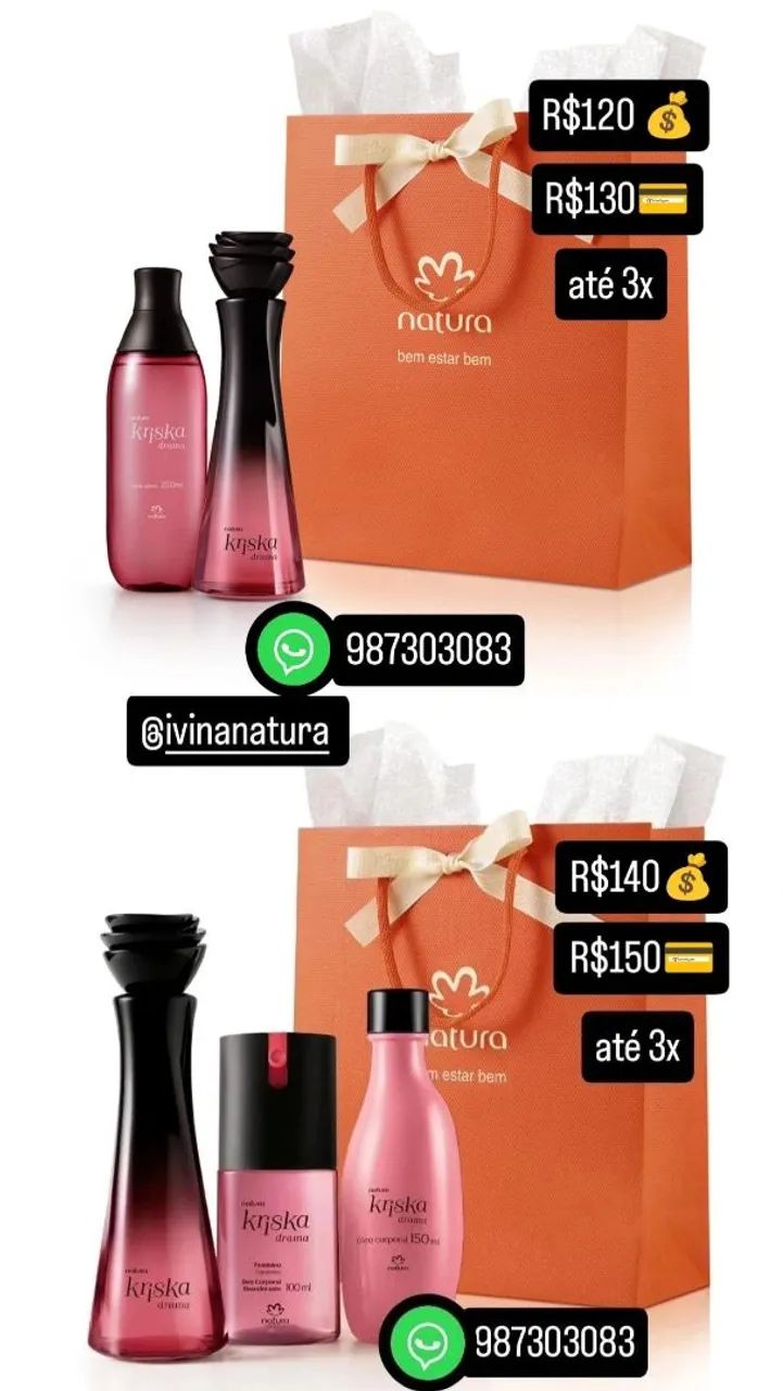 Kit Kriska Natura - Perfume + Loção Corporal - Foto 2