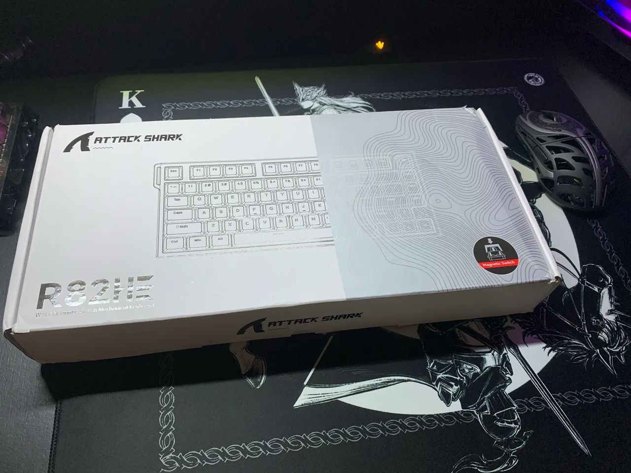 Teclado Magnetico Attack Shark R82he White Lines - Foto 3