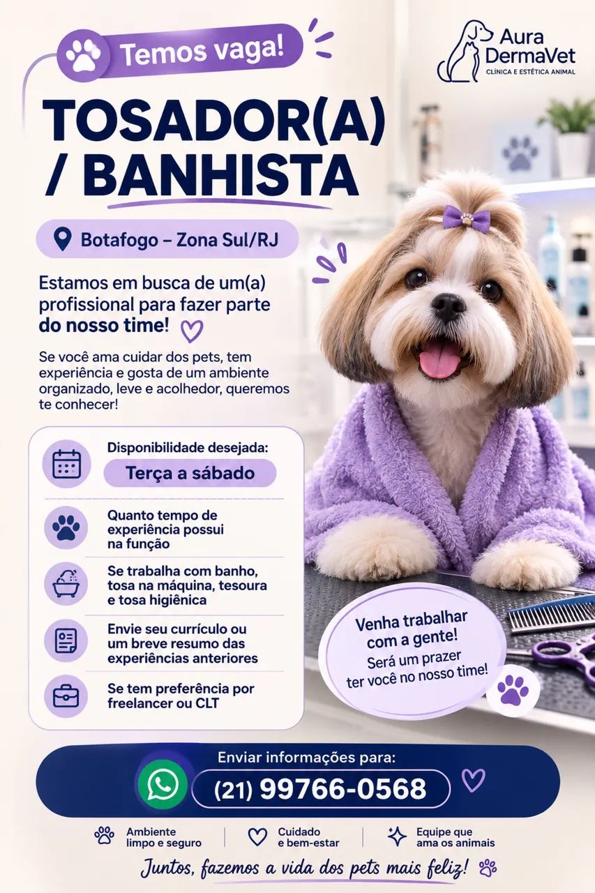 Vaga para cuidador de cães 