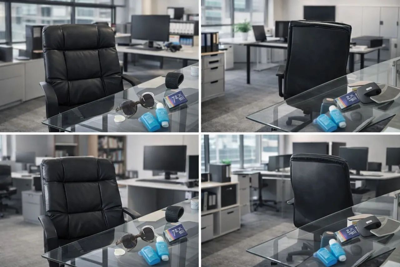 Adjustable Office Chair with Synthetic Leather  