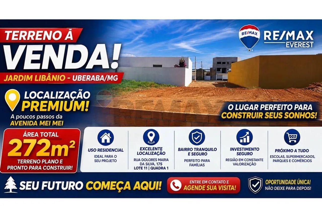 TERRENO MEDINDO 272m².