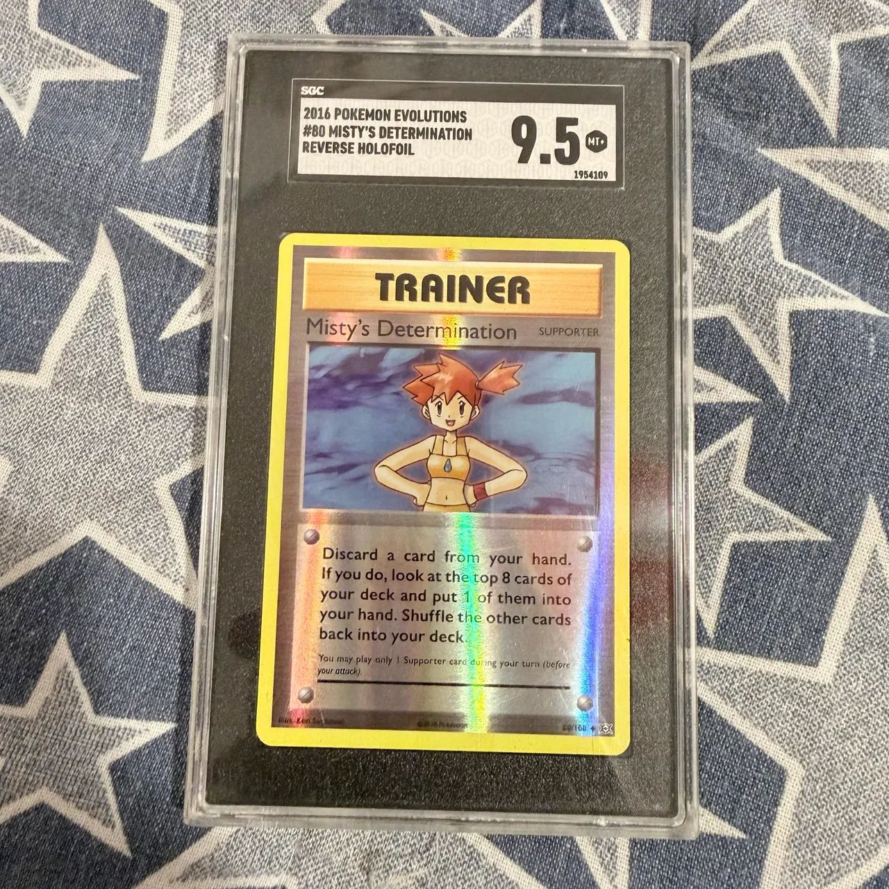 Carta Graduada Pokémon SGC 9.5 - Misty's Determination, EN