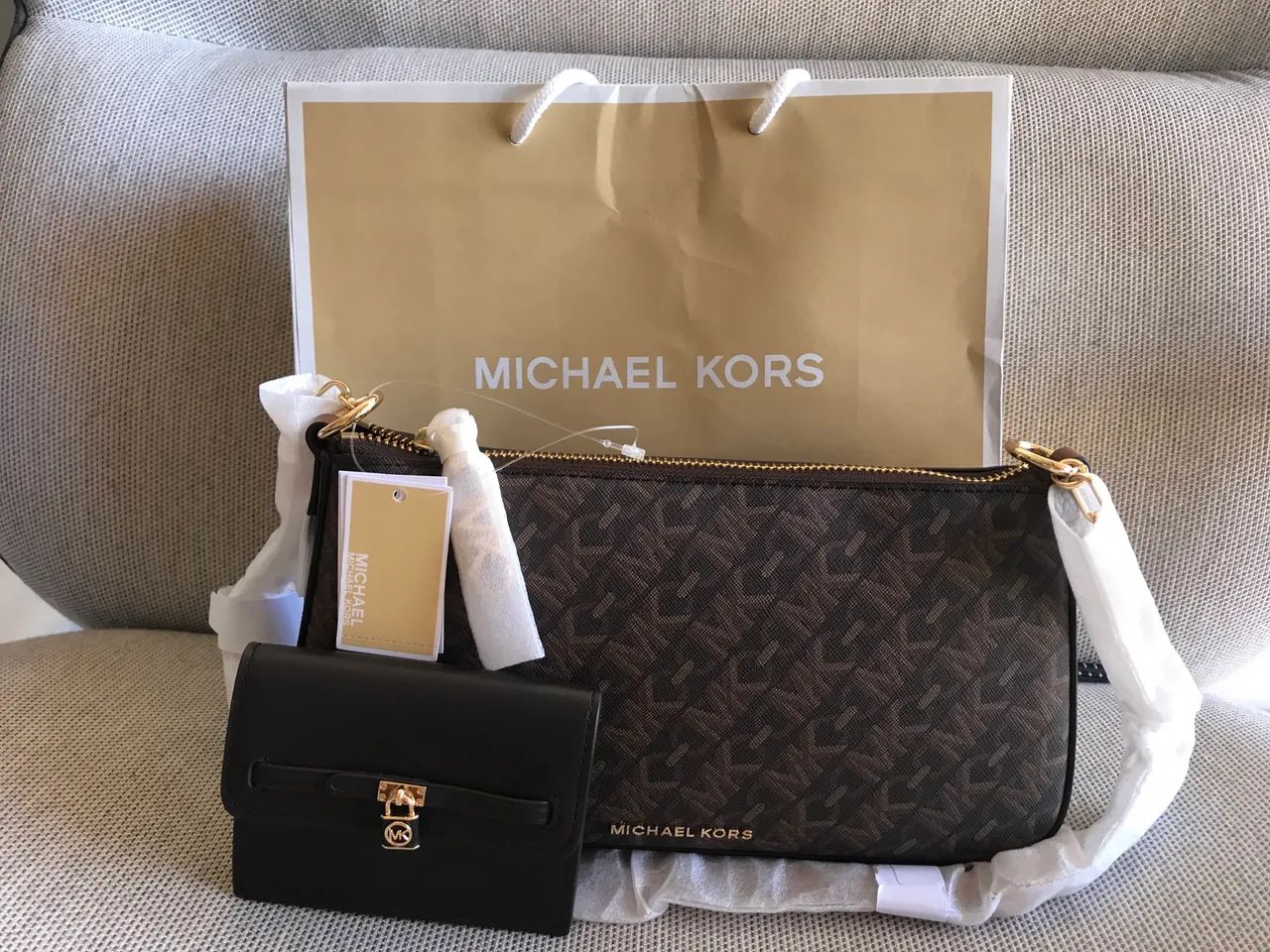MICHAEL KORS カバン Bolsa Michael kors empire nova e porta cartão MK legacy - Bolsas