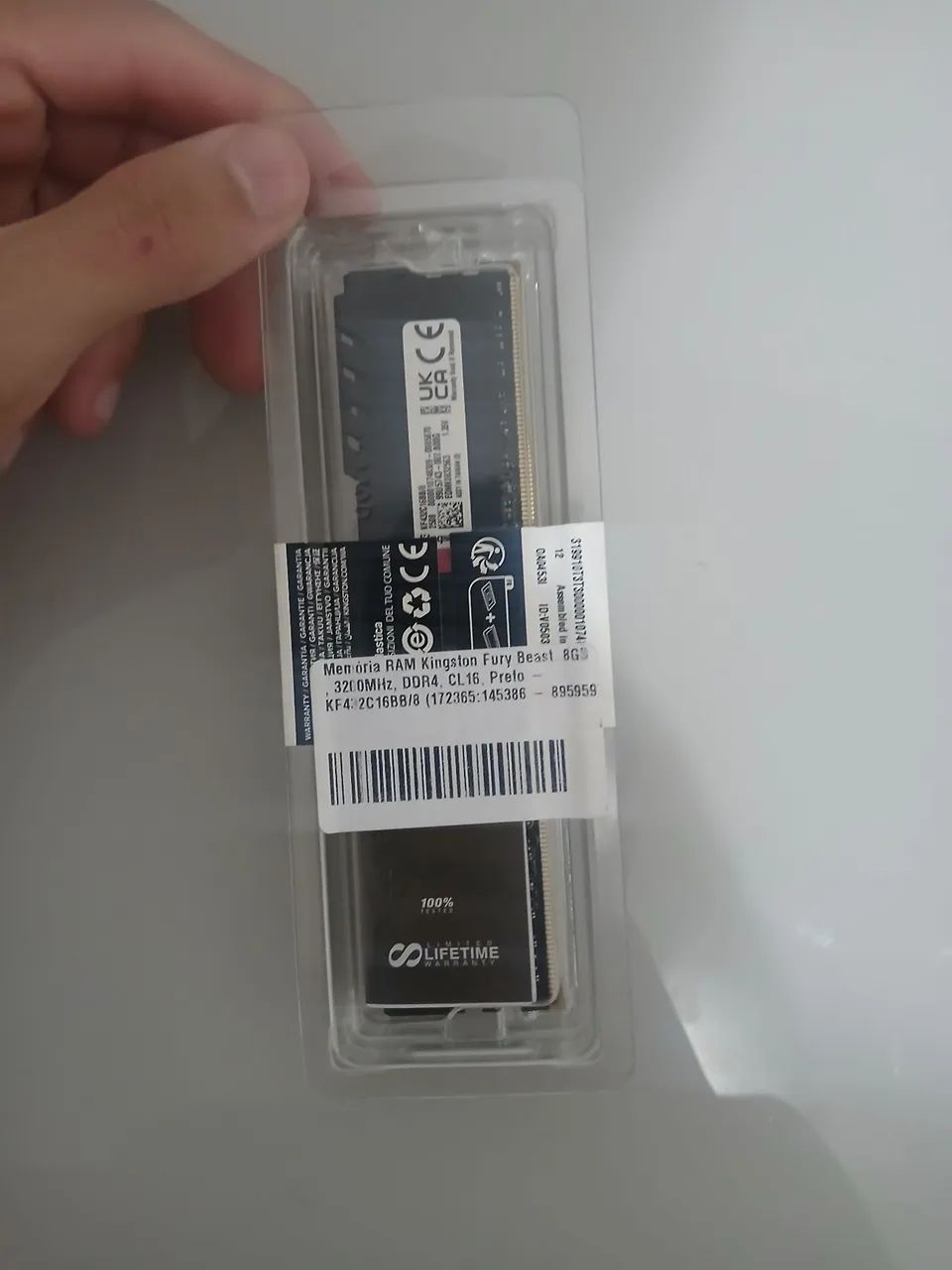 MEMÓRIA RAM KINGSTON FURY 8GB 3200MHZ! LACRADO  - Foto 3