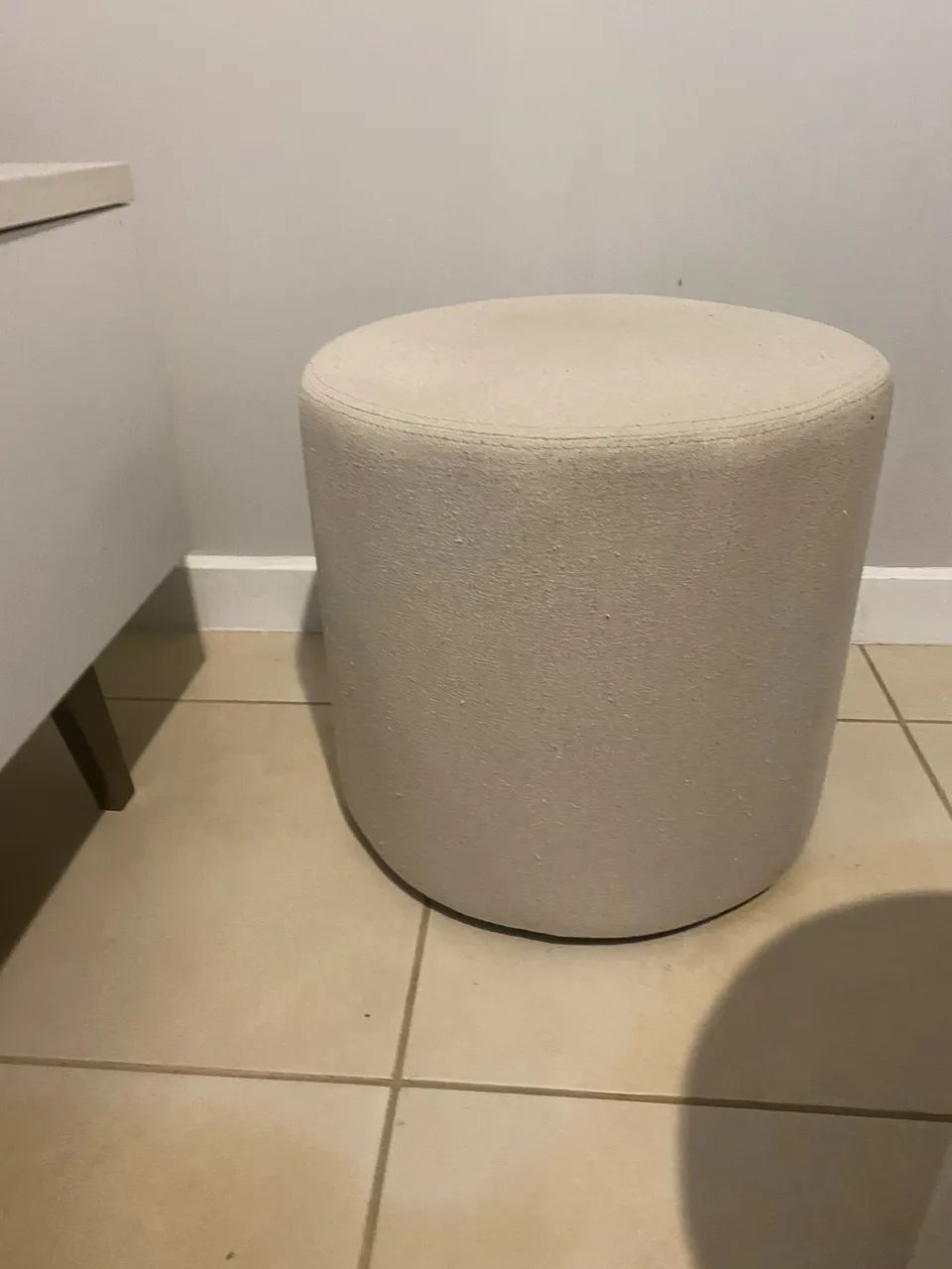 Puf redondo cor bege mesclado tok stok  - Foto 2