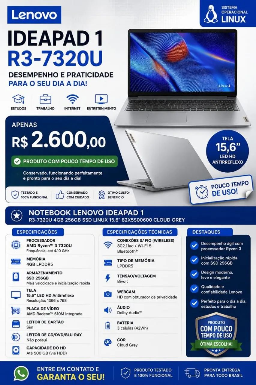 Notebook Lenovo Idea-pad 1