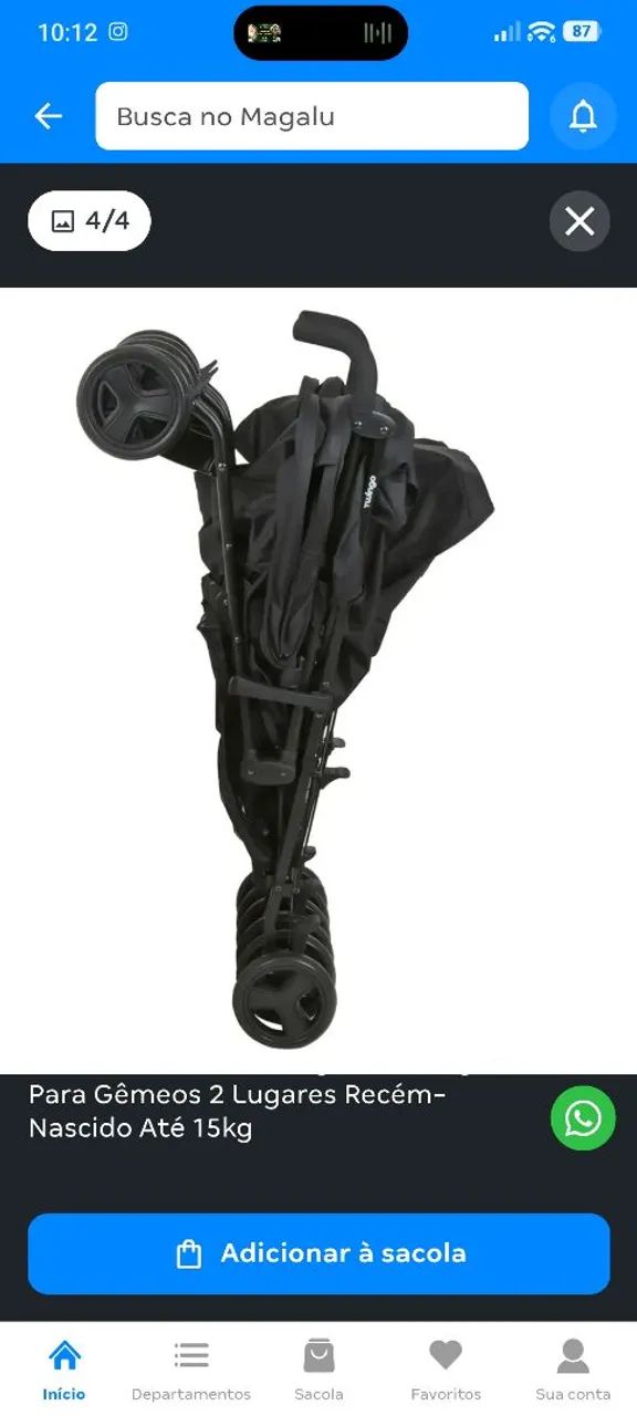 Carrinho de bebê para gêmeos  - Foto 5