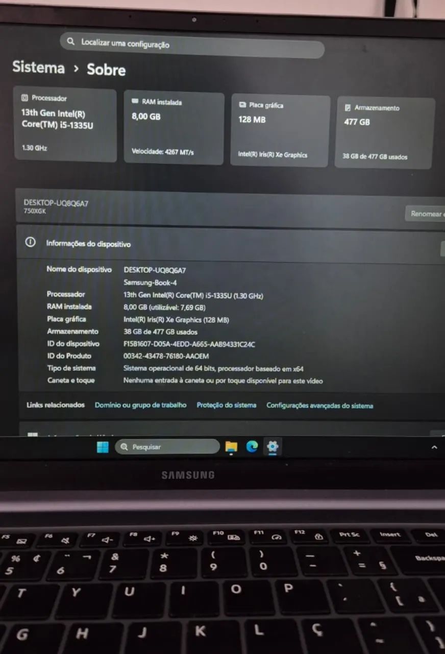 Notebook Samsung Galaxy Book 4 | i3 13ª Gen | 8GB RAM | SSD 512GB - Foto 2