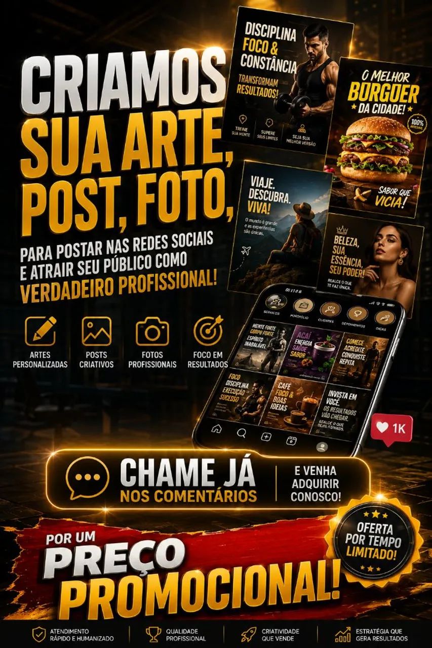 CRIAMOS SUA ARTE PROFISSIONAL 