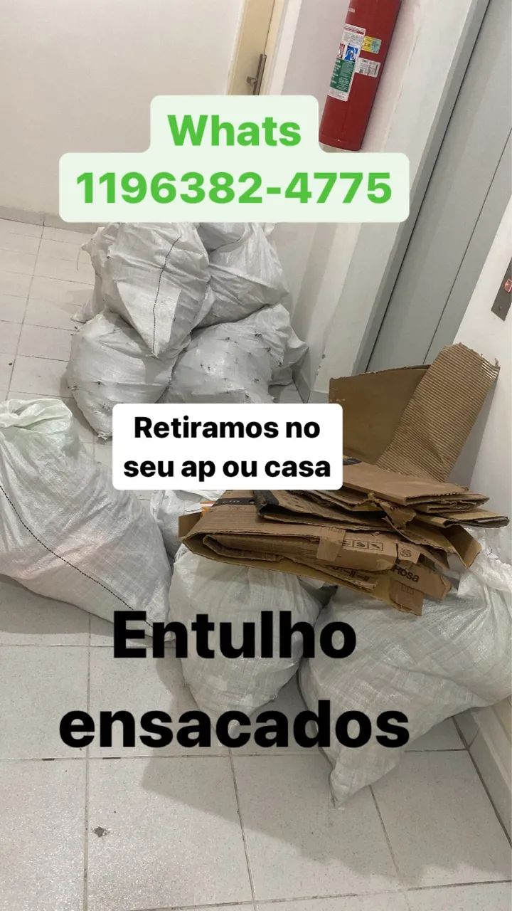 Entulho, retiramos no seu apartamento ou casa
