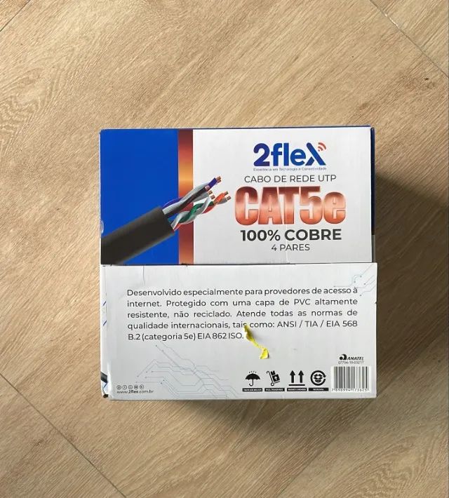 CABO DE REDE UTP CAT5e 100% COBRE 