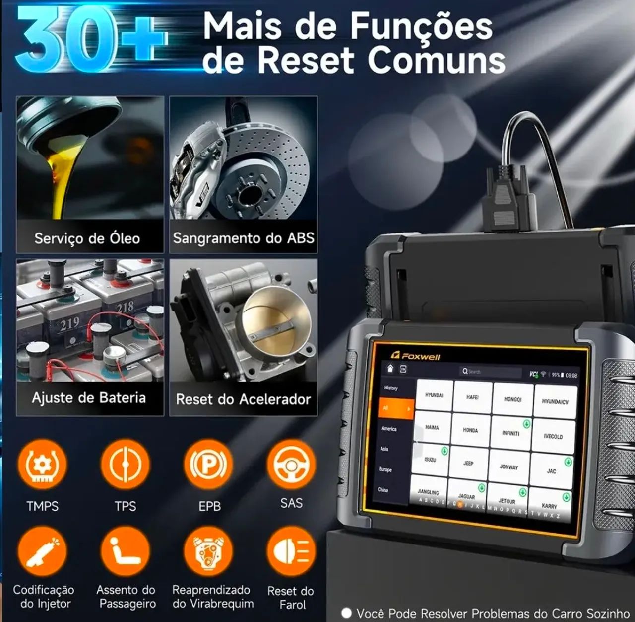 Scanner automotivo Foxwell Nt809 - Foto 3