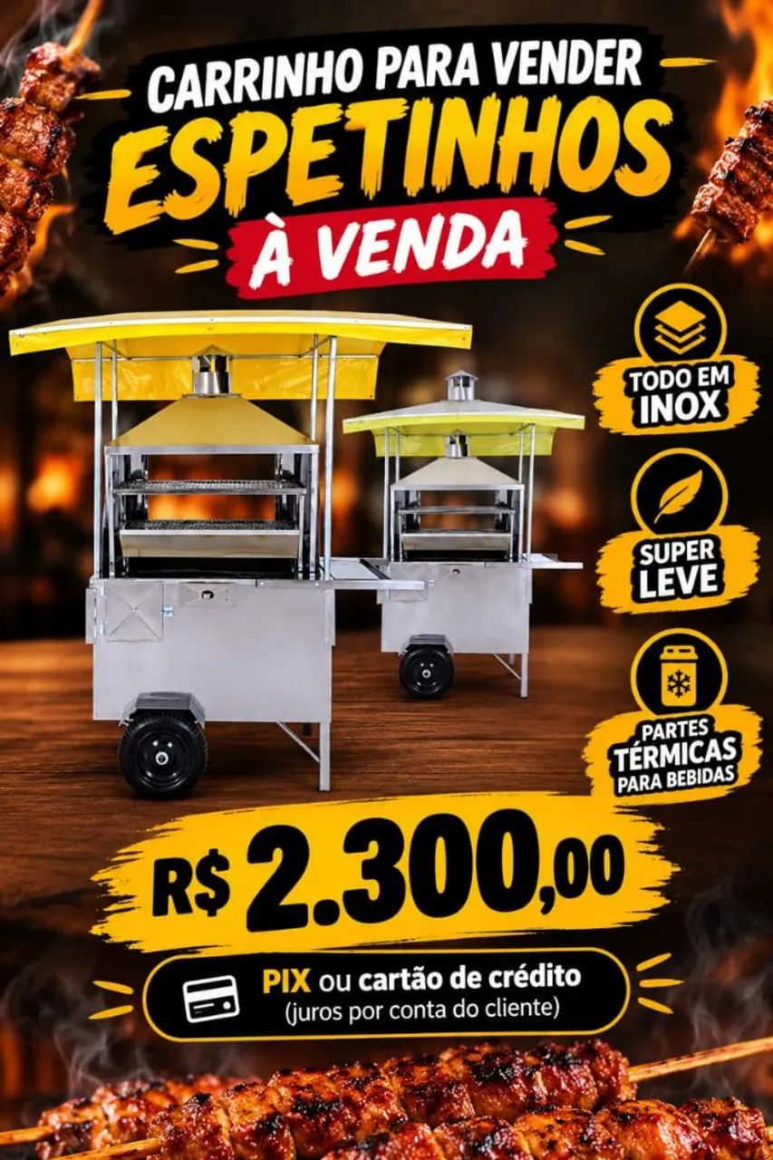 Vende-se carrinho pra espetinho 