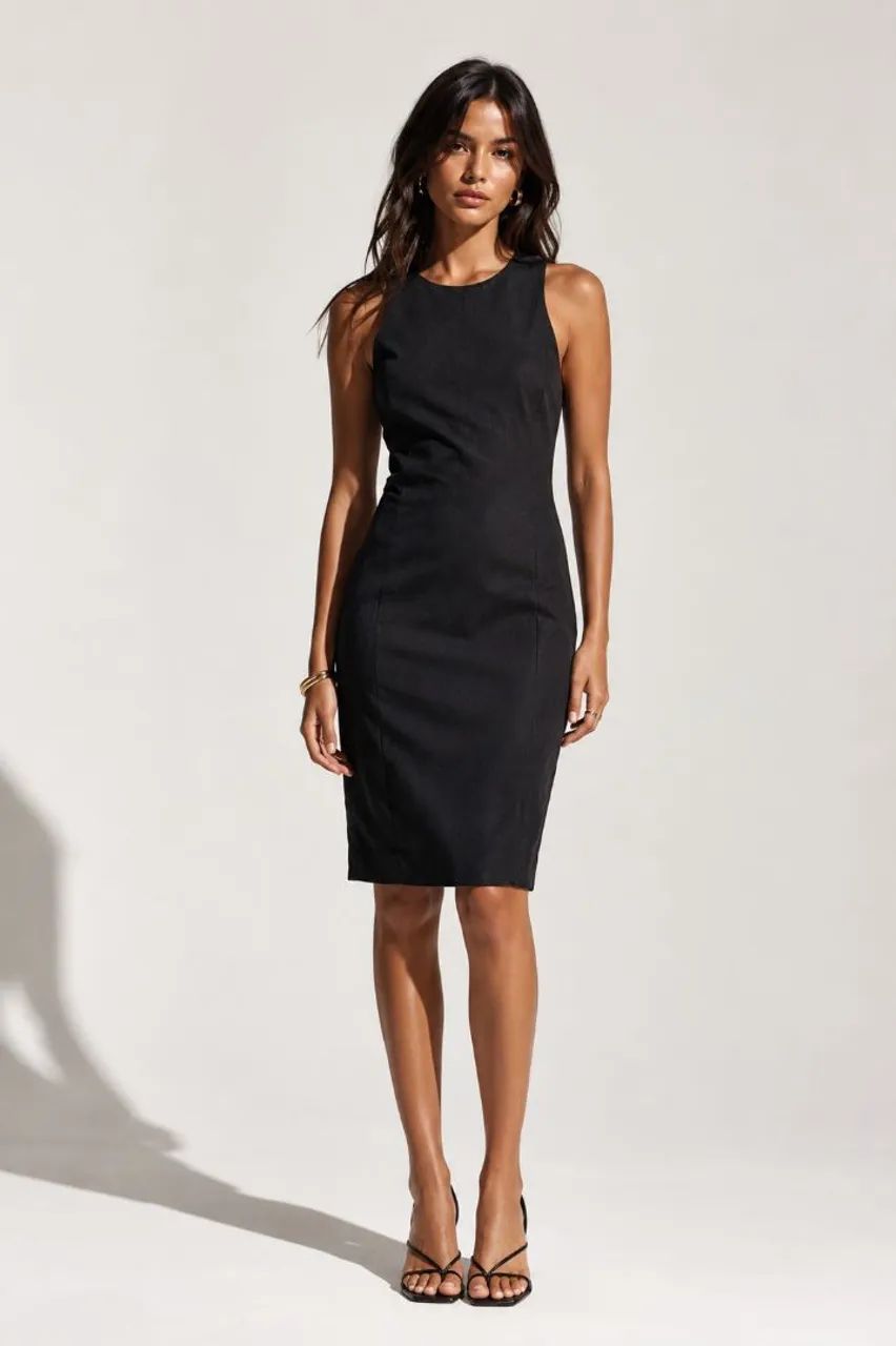 vestido zara basic preto m