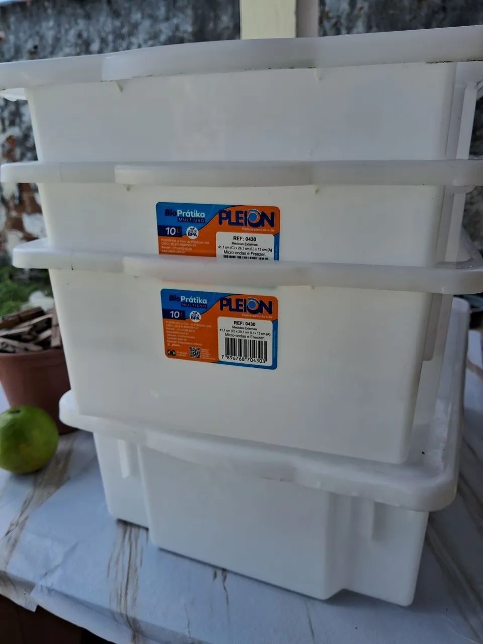 Caixa plástica 10l multiuso micro-ondas e freezer unidade - Foto 4