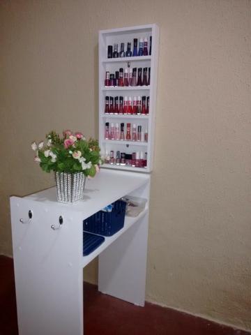 Kit mesa de manicure + expositor de esmaltes em mdf - Foto 4