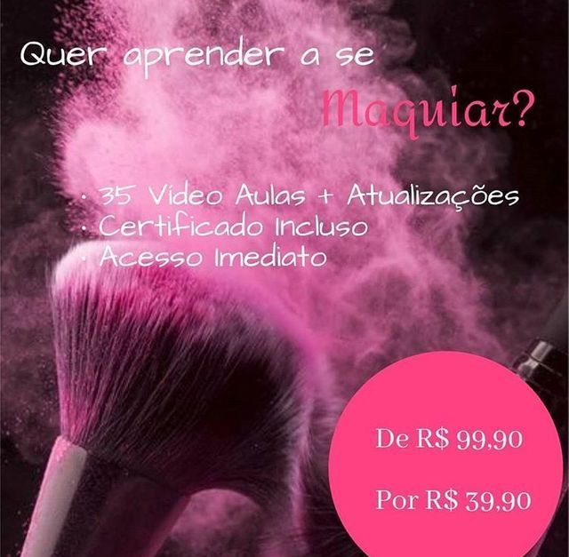 Curso de Maquiagem na Web! Com certificado!