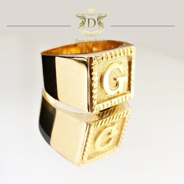 Anel Letra em ouro 18k 12 gramas  - Foto 2