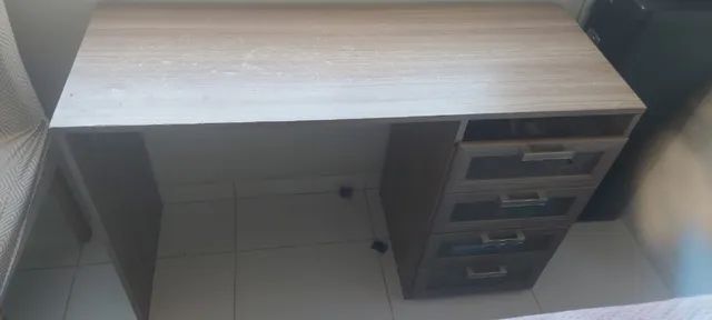 Escrivaninha Industrial MDF Rimo Marrom Estudo - Foto 2