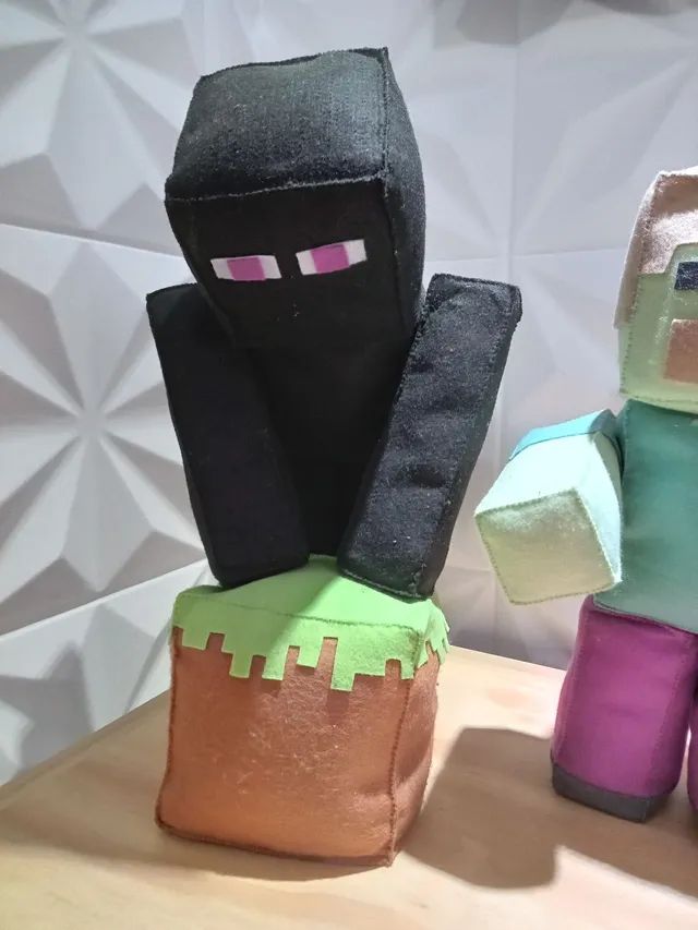 Boneco Minecraft em Feltro