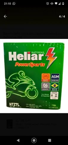Bateria 12v 6ah Heliar Moto - Foto 2