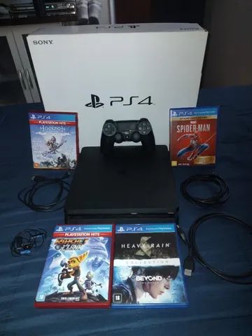 PS4 1TB + Jogo Spider-Man + Horizon Zero Dawn + Ratchet & Clank