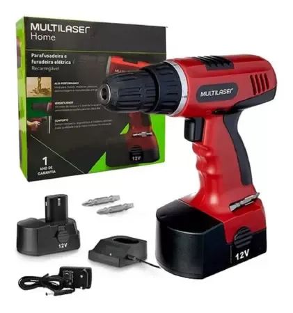 Parafusadeira E Furadeira 12v Bivolt 16 Niveis De Torque Dupla Rotacao - Ho032 - Padrão