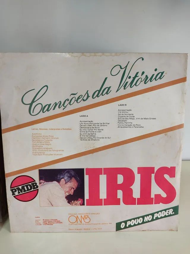 LP disco vinil Iris Rezende - o povo no poder, com encarte. - Foto 2