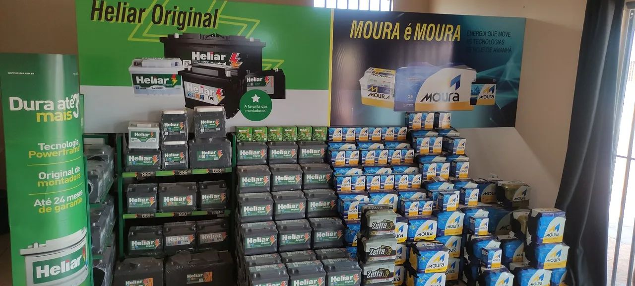 Baterias 60 ah bateria 70 ah 75 ah 90 ah GTI Heliar Moura Durex