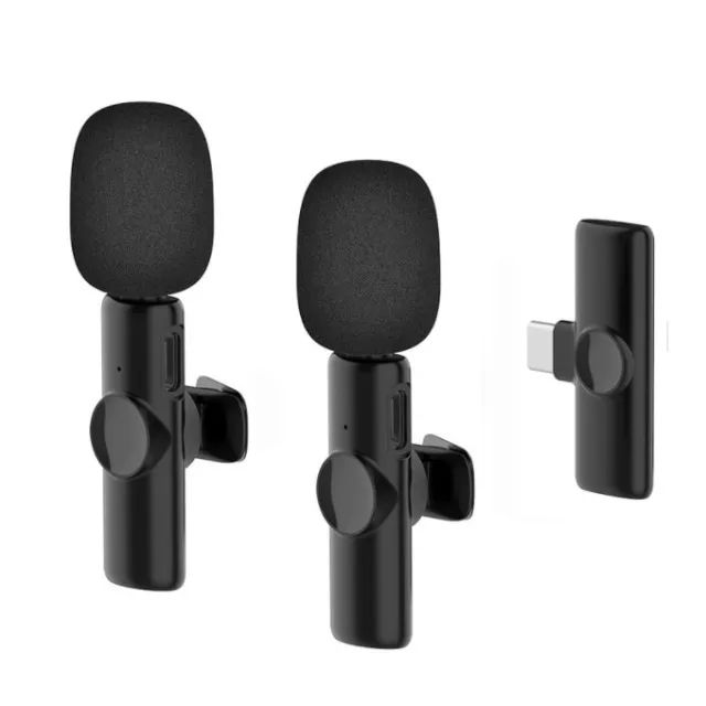Kit 2 Microfones de Lapela Wireless Sem Fio -IOS Lightning Onistek -MC812 Loja Coimbra  - Foto 4