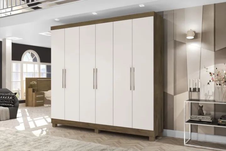 guarda roupa casal malibu new 6 portas - Foto 3