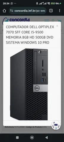 Dell 7070 i5 9500 aceito celular e grana 