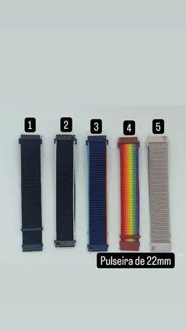 Pulseira em nylon 22mm Universal Smartwatch Relógio  - Foto 3