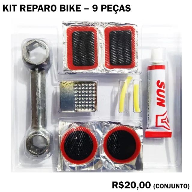 Kit de reparos para pneu de bike