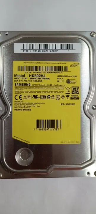 HD SATA SAMSUNG 500GB