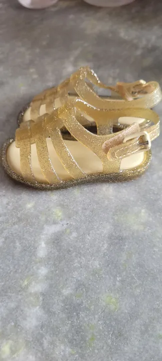 Melissa original de Glitter Dourada para Bebê