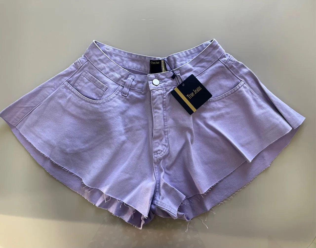 Short jeans 40 roxo - Foto 4